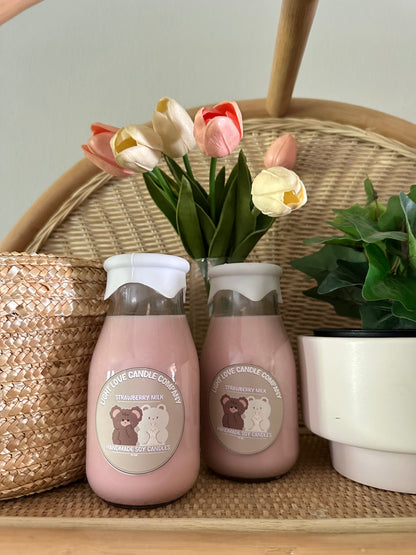 Strawberry Milk Candle Jar