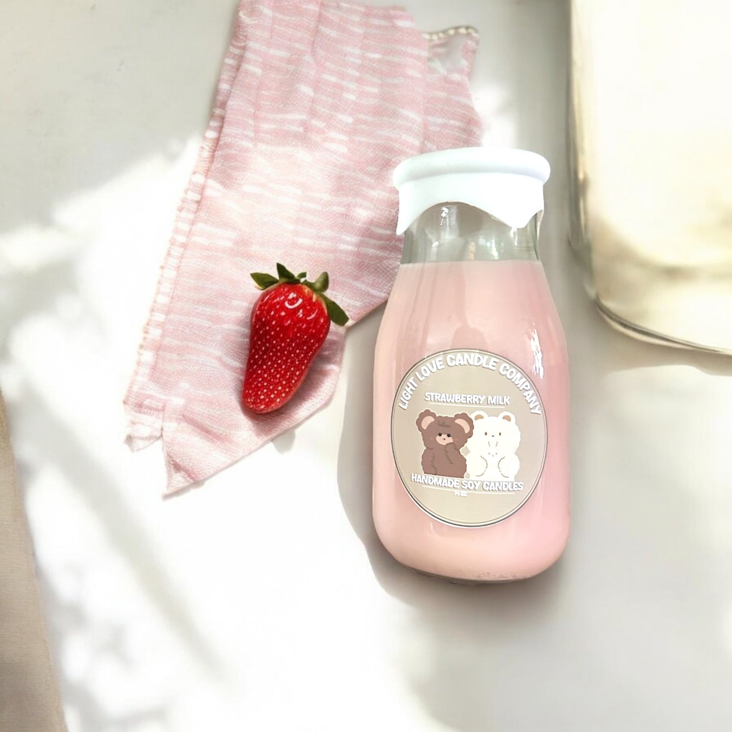 Strawberry Milk Candle Jar